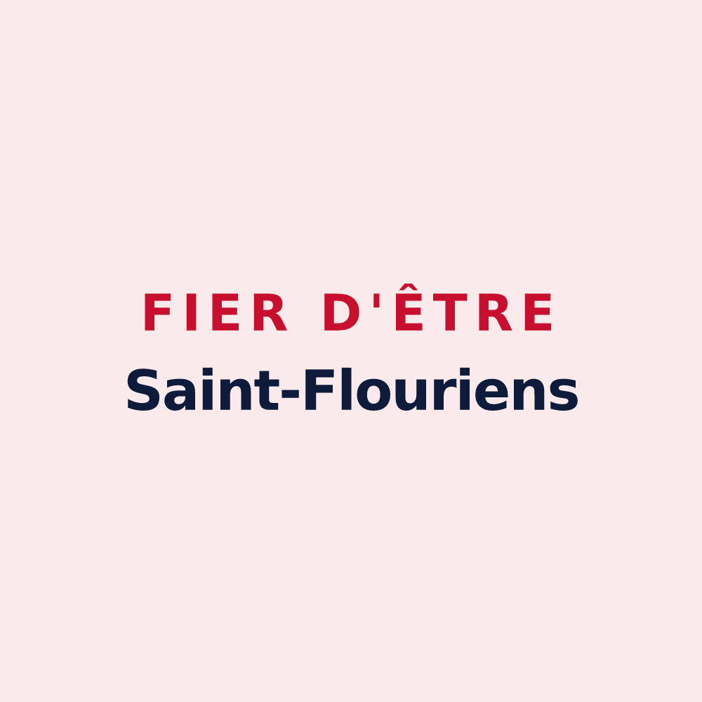 Magnet « Fier d'être Saint-Flouriens » — design pour Saint-Flour-de-Mercoire