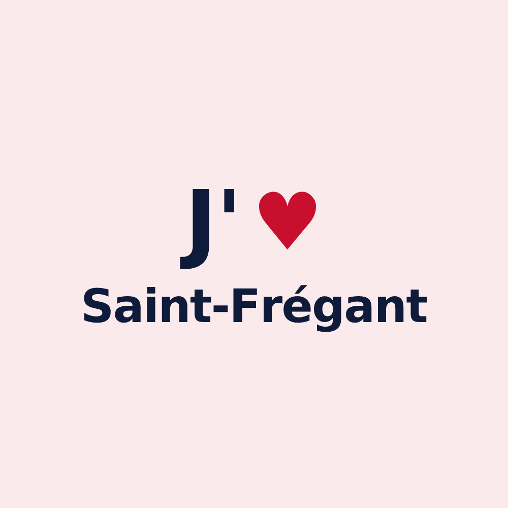 Magnet personnalisé Saint-Frégant — design J'aime Saint-Frégant