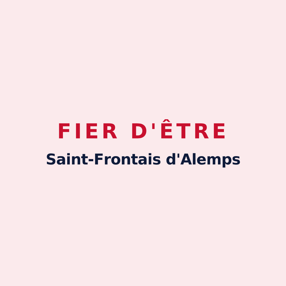 Magnet « Fier d'être Saint-Frontais d'Alemps » — design pour Saint-Front-d'Alemps