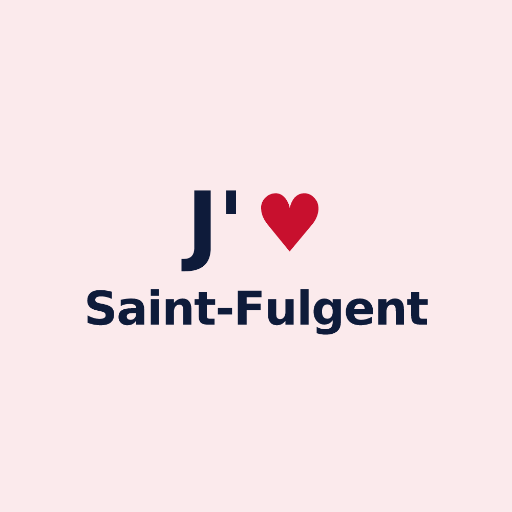 Magnet personnalisé Saint-Fulgent — design J'aime Saint-Fulgent