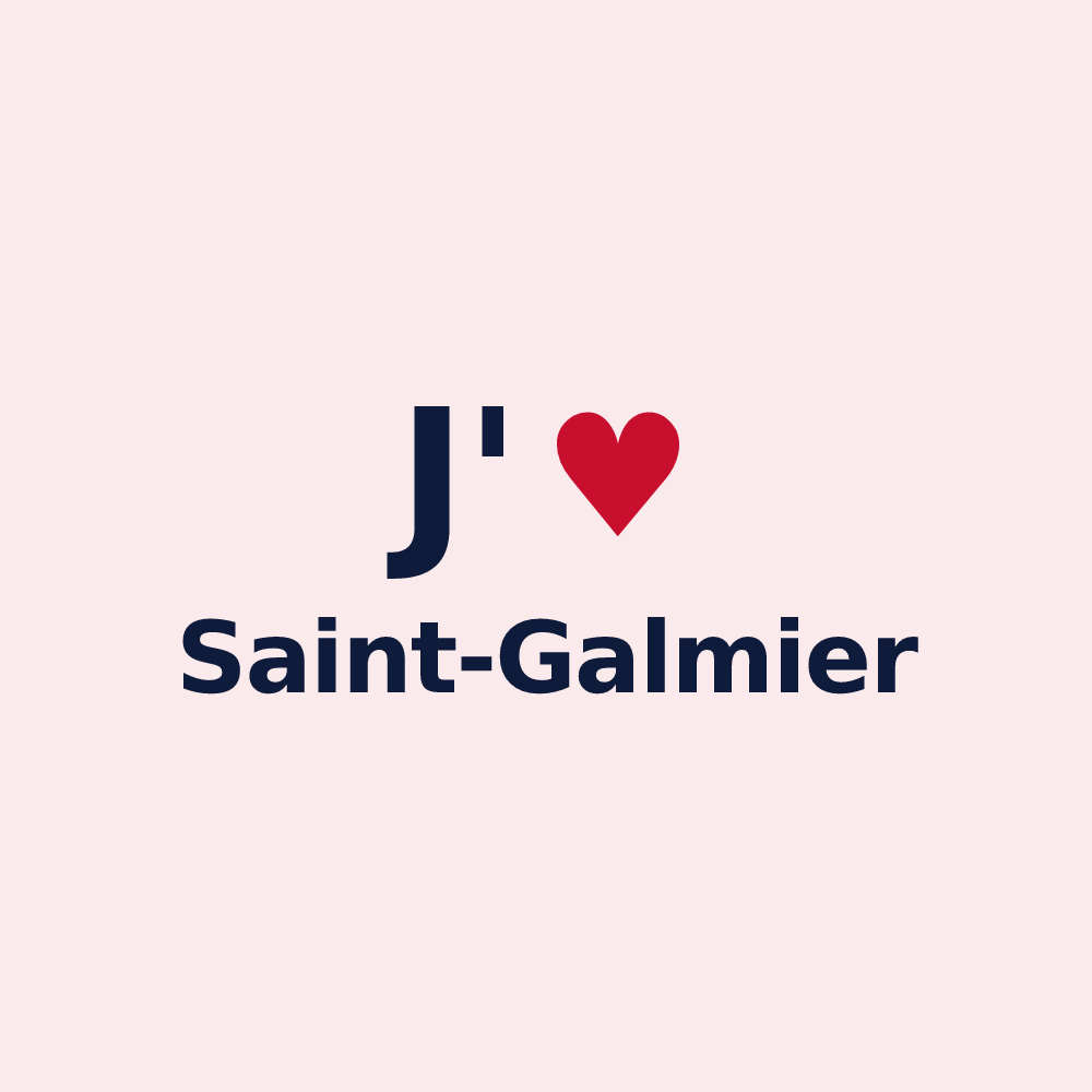 Magnet personnalisé Saint-Galmier — design J'aime Saint-Galmier