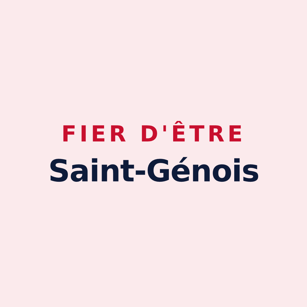 Magnet « Fier d'être Saint-Génois » — design pour Saint-Gein