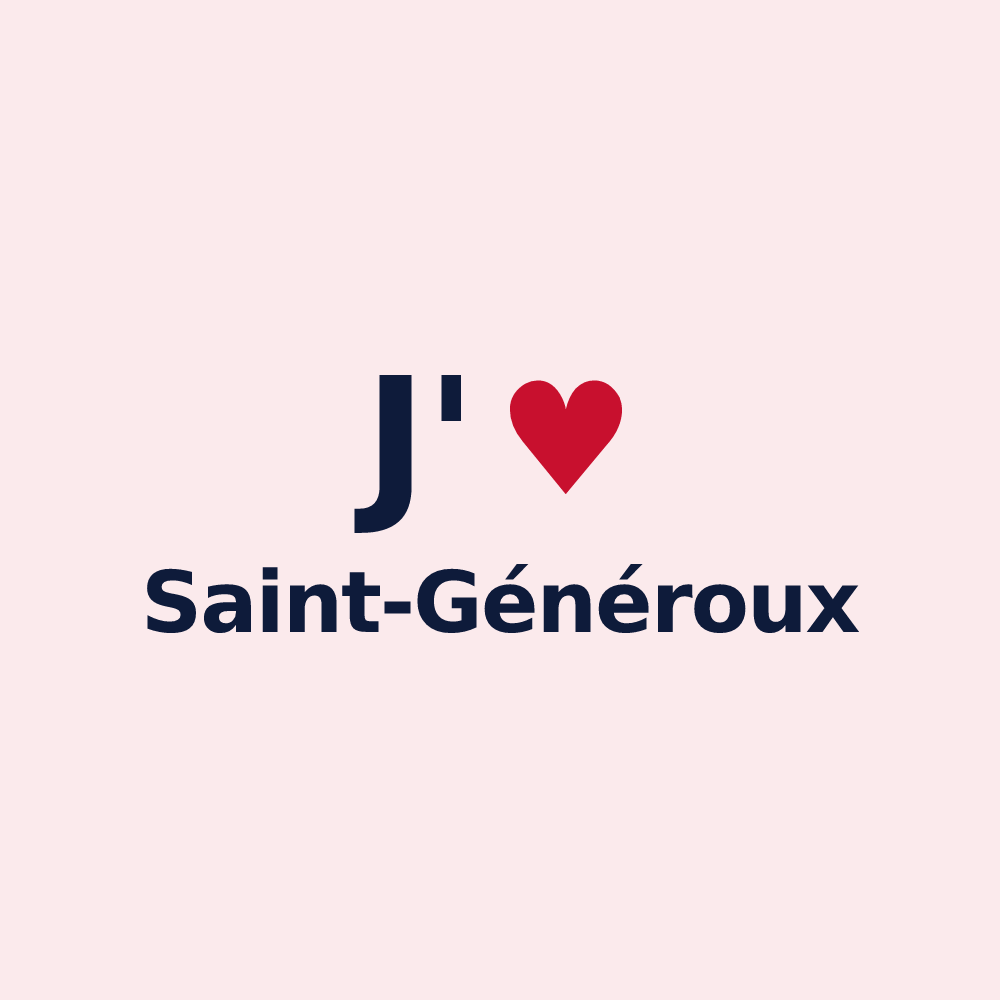 Magnet personnalisé Saint-Généroux — design J'aime Saint-Généroux