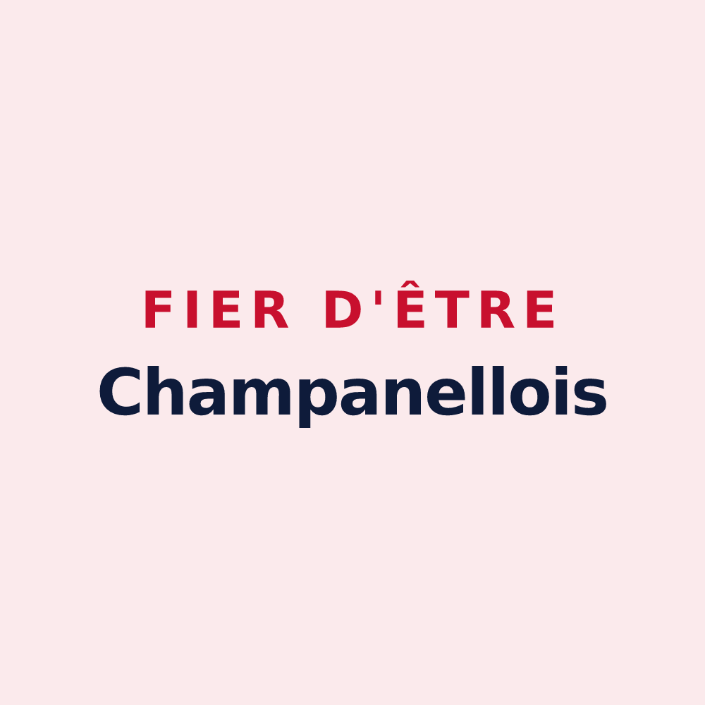 Magnet « Fier d'être Champanellois » — design pour Saint-Genès-Champanelle