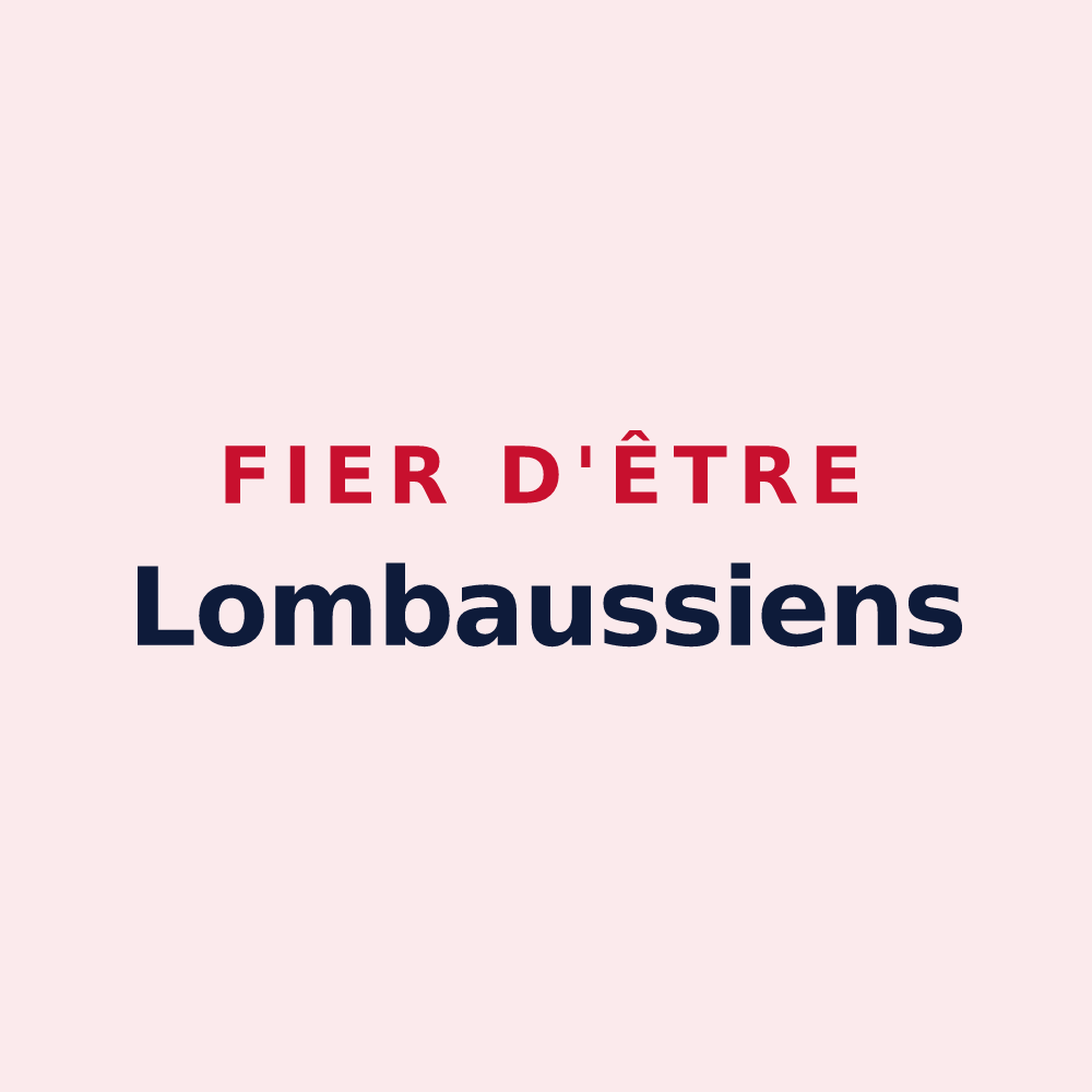 Magnet « Fier d'être Lombaussiens » — design pour Saint-Genès-de-Lombaud