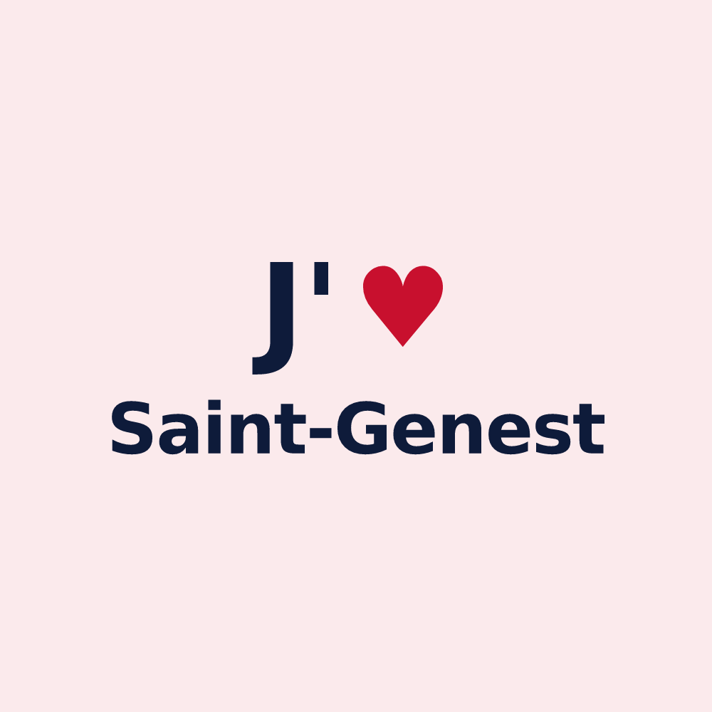 Magnet personnalisé Saint-Genest — design J'aime Saint-Genest