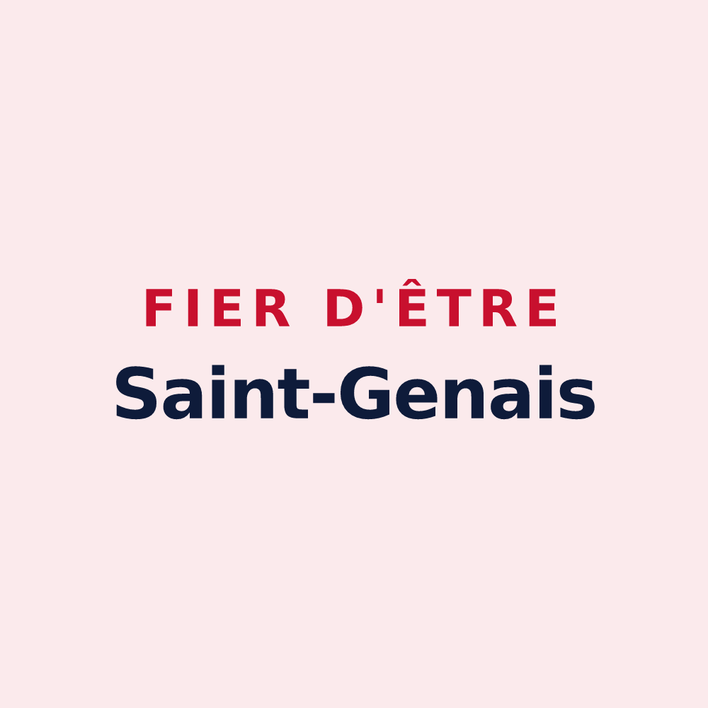Magnet « Fier d'être Saint-Genais » — design pour Saint-Genest