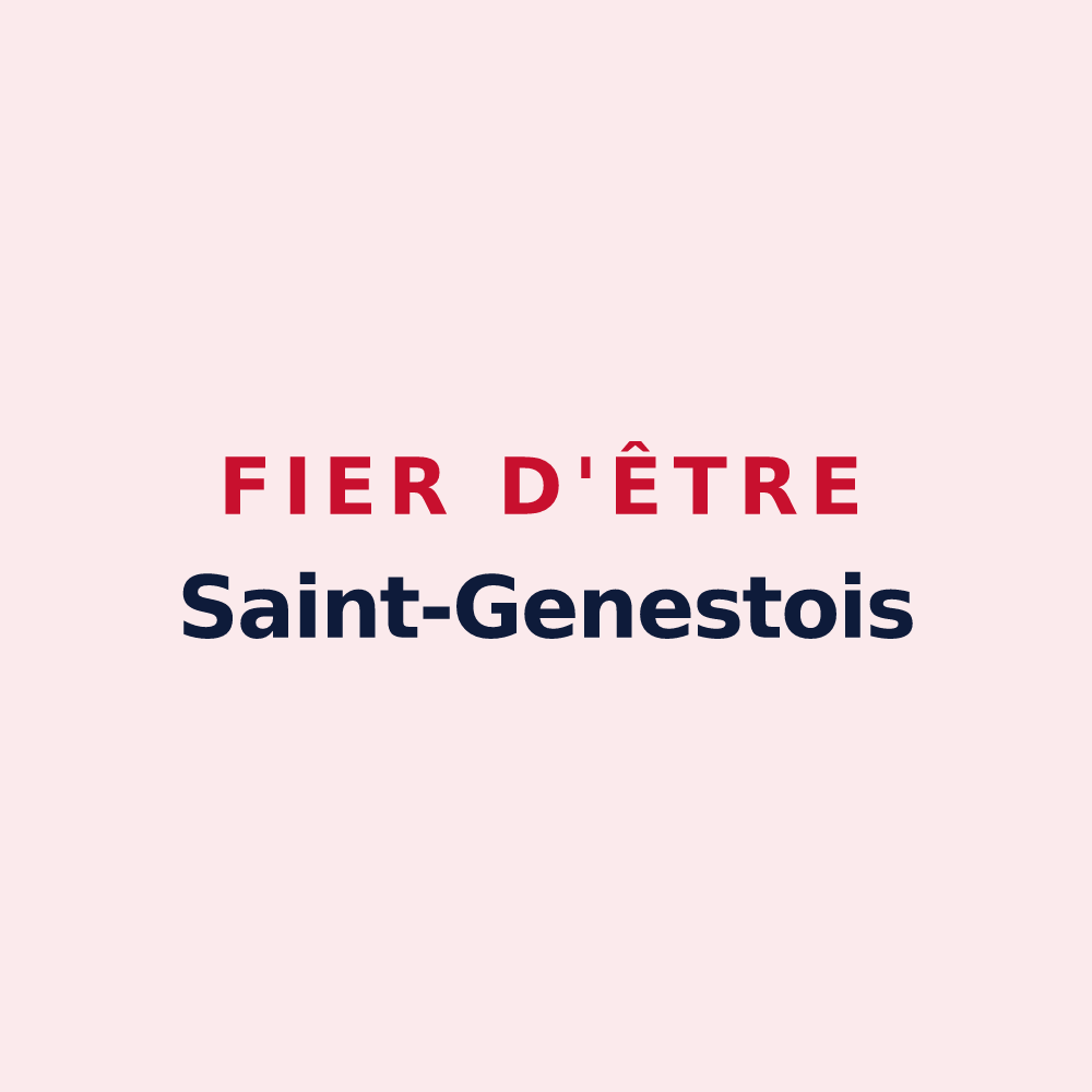 Magnet « Fier d'être Saint-Genestois » — design pour Saint-Genest