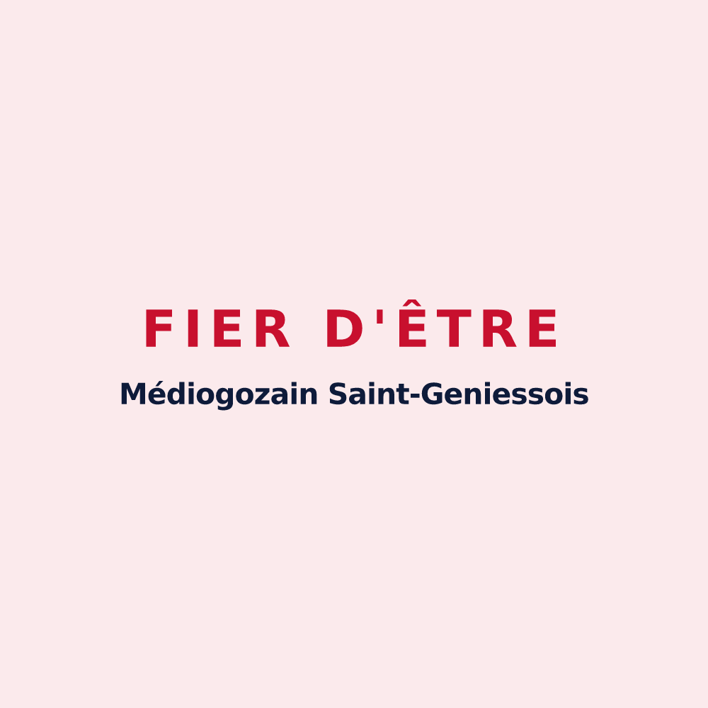 Magnet « Fier d'être Médiogozain 
Saint-Geniessois » — design pour Saint-Geniès-de-Malgoirès