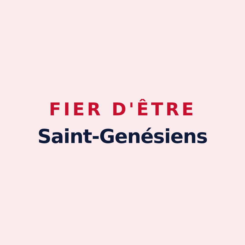 Magnet « Fier d'être Saint-Genésiens » — design pour Saint-Genis-de-Saintonge