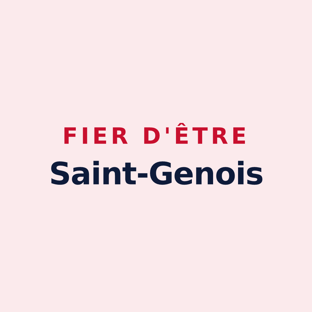 Magnet « Fier d'être Saint-Genois » — design pour Saint-Genis-Laval