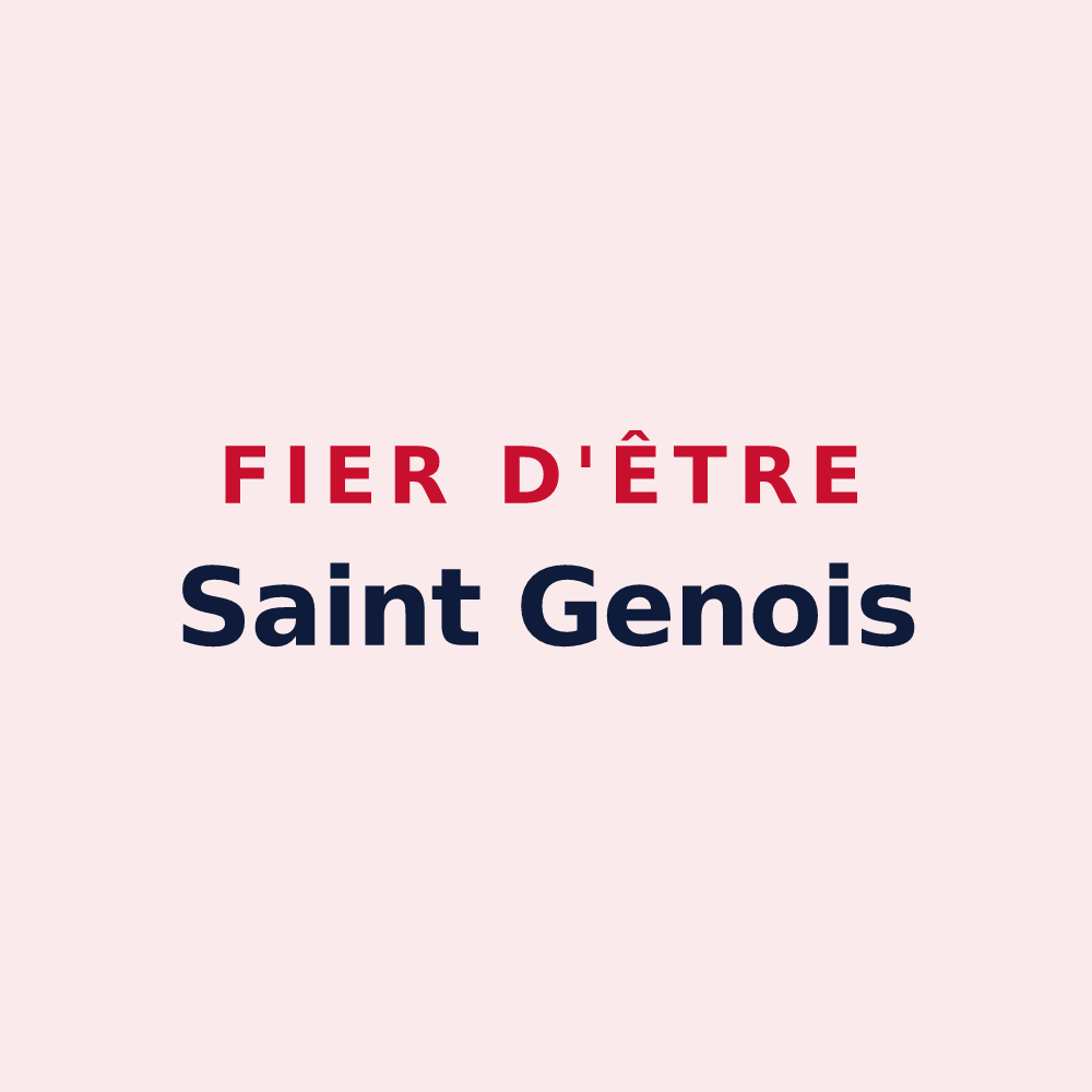 Magnet « Fier d'être Saint Genois » — design pour Saint-Genis-les-Ollières