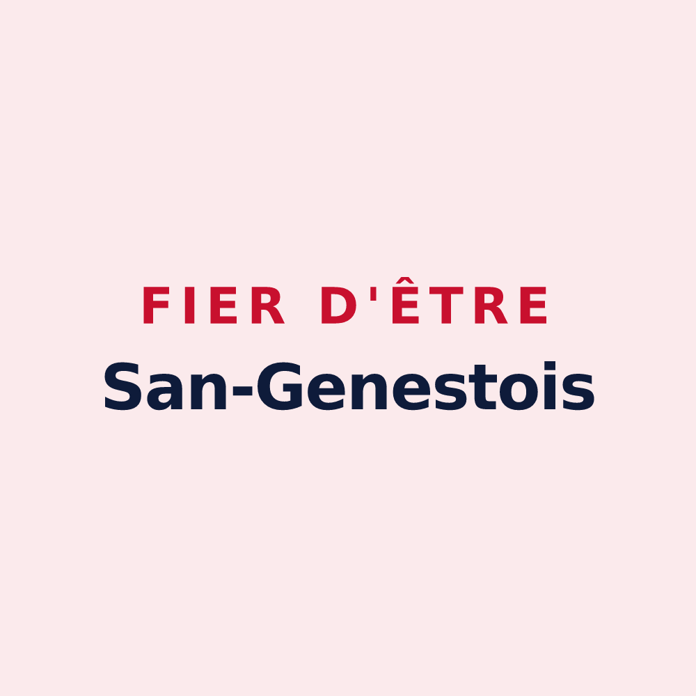 Magnet « Fier d'être San-Genestois » — design pour Saint-Genix-les-Villages