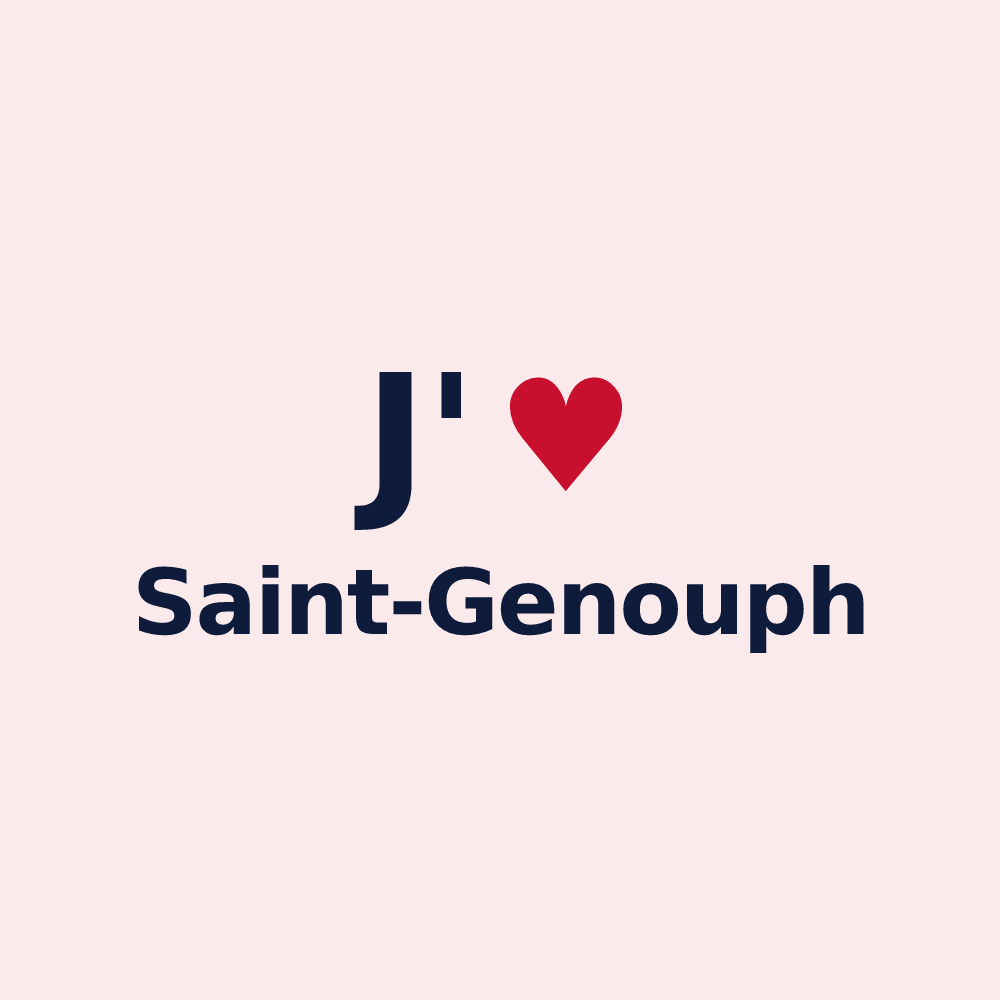 Magnet personnalisé Saint-Genouph — design J'aime Saint-Genouph