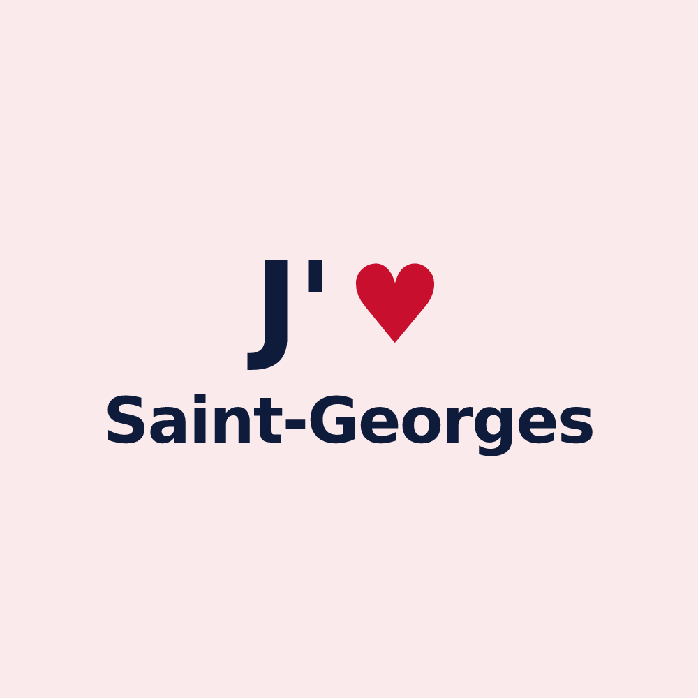 Magnet personnalisé Saint-Georges — design J'aime Saint-Georges