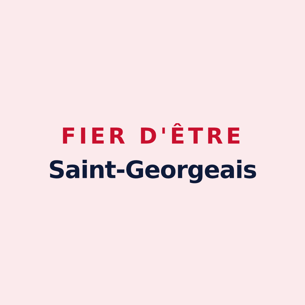 Magnet « Fier d'être Saint-Georgeais » — design pour Saint-Georges-des-Agoûts