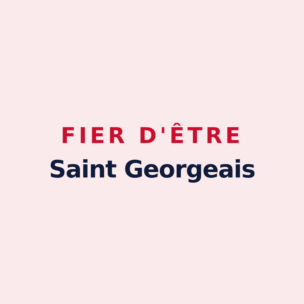 Magnet « Fier d'être Saint Georgeais » — design pour Saint-Georges-du-Vièvre