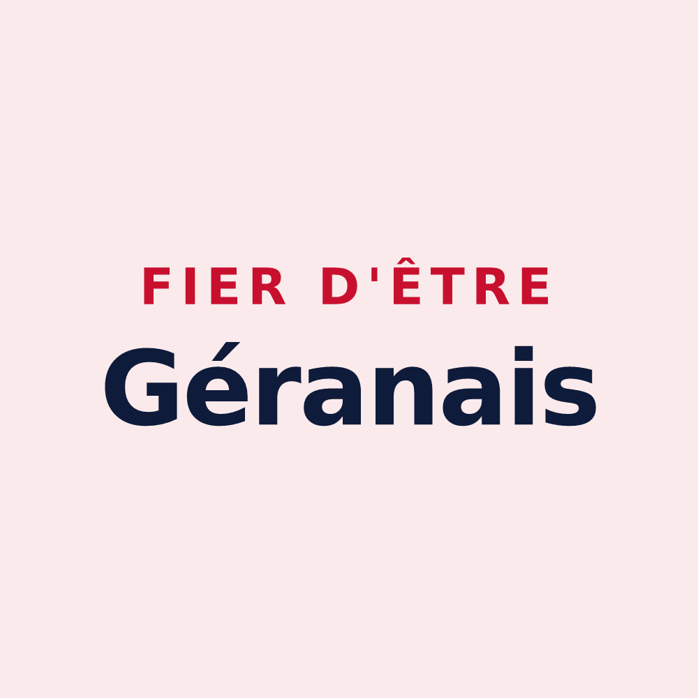 Magnet « Fier d'être Géranais » — design pour Saint-Gérand-Croixanvec
