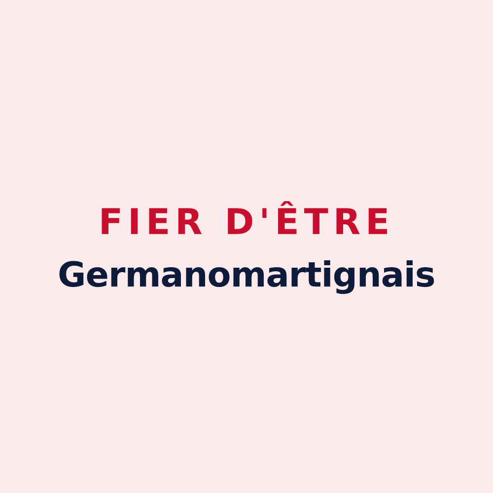 Magnet « Fier d'être Germanomartignais » — design pour Saint-Germain-de-Martigny