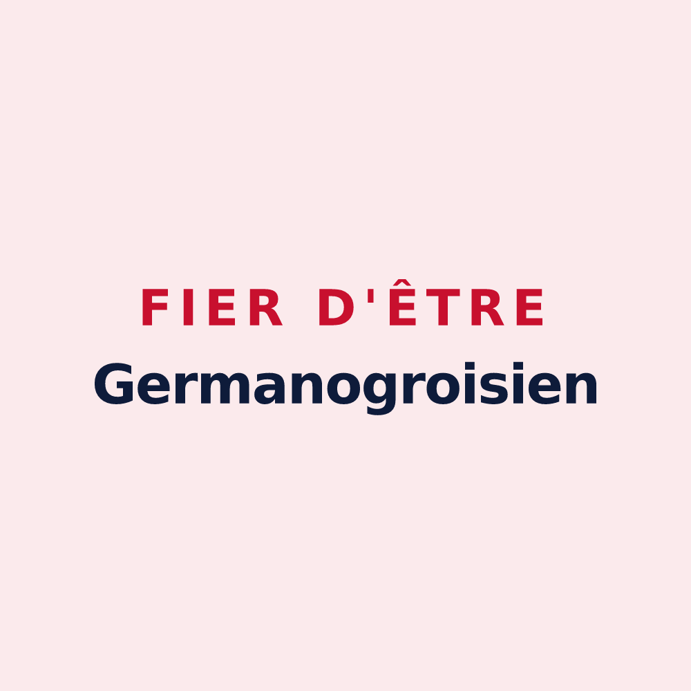 Magnet « Fier d'être Germanogroisien » — design pour Saint-Germain-des-Grois