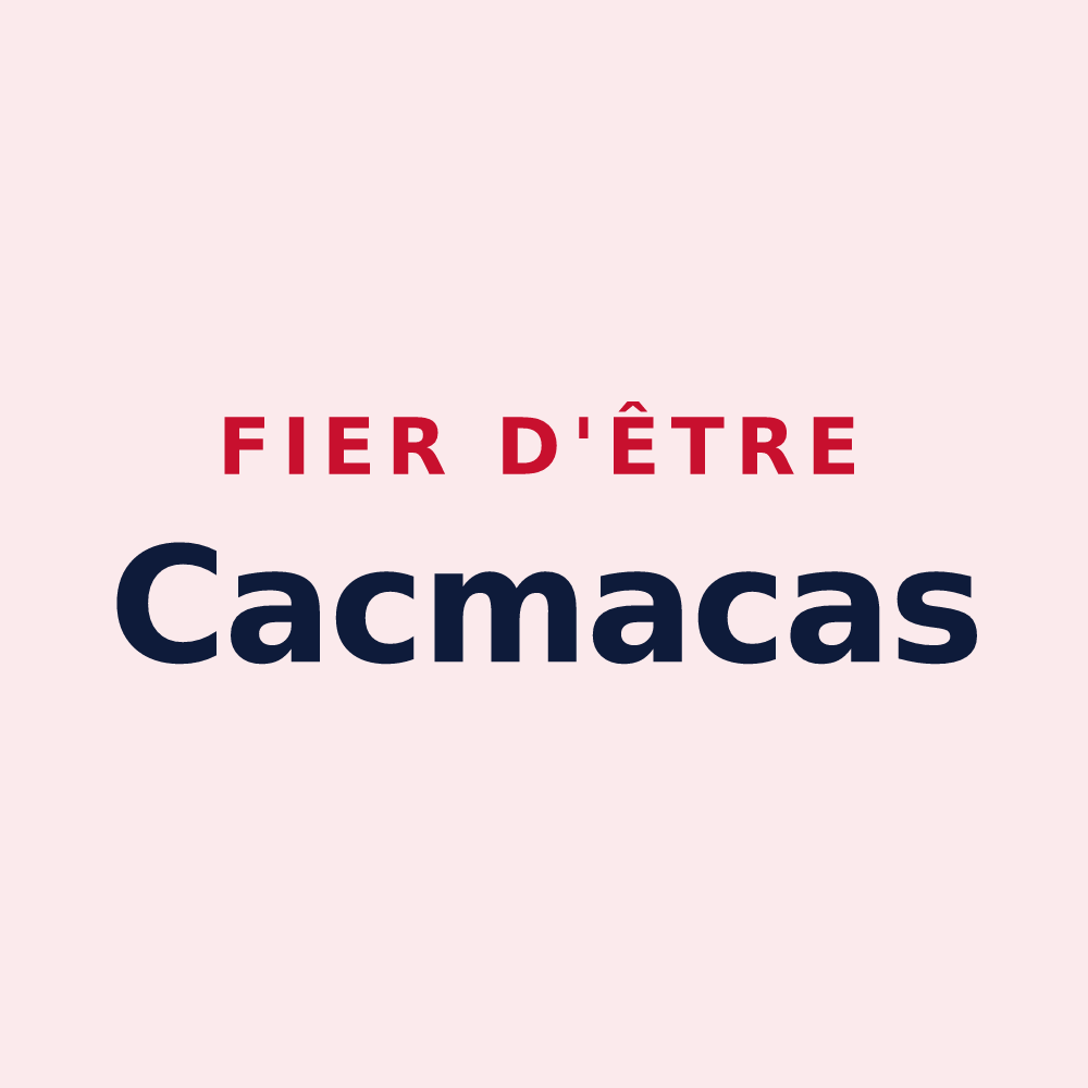 Magnet « Fier d'être Cacmacas » — design pour Saint-Germain-en-Montagne
