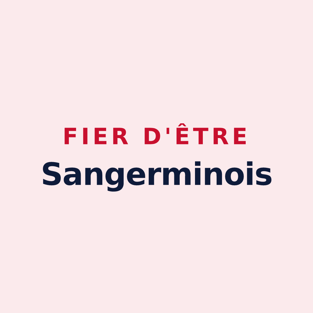 Magnet « Fier d'être Sangerminois » — design pour Saint-Germain-le-Châtelet
