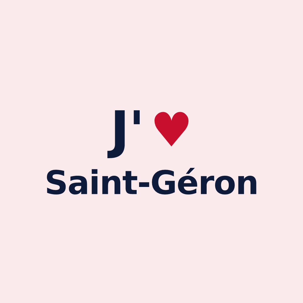 Magnet personnalisé Saint-Géron — design J'aime Saint-Géron