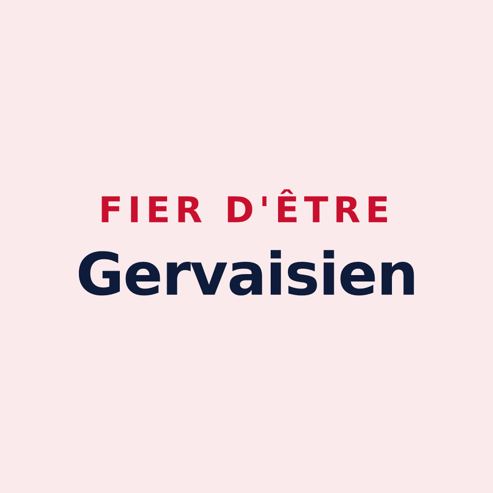 Magnet « Fier d'être Gervaisien » — design pour Saint-Gervais-de-Vic
