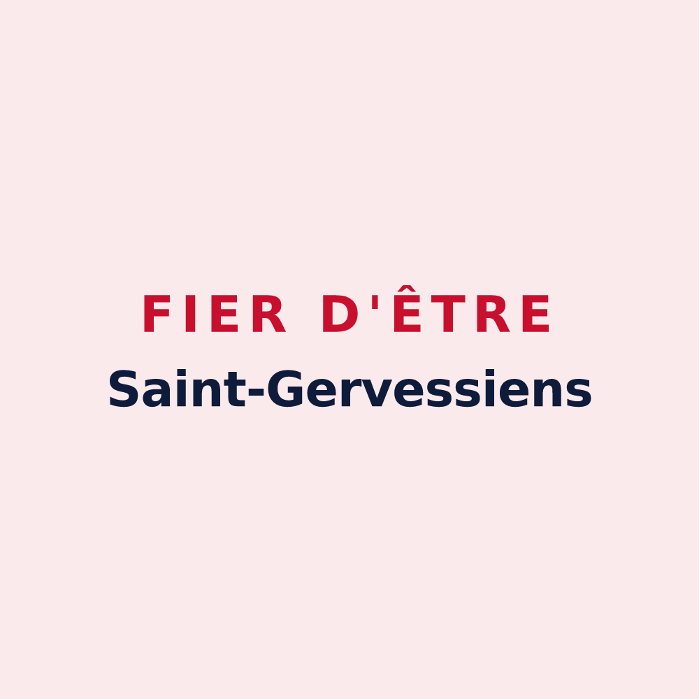Magnet « Fier d'être Saint-Gervessiens » — design pour Saint-Gervais-les-Trois-Clochers