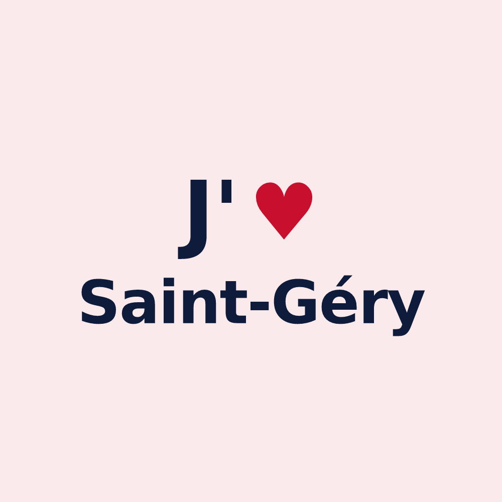 Magnet personnalisé Saint-Géry — design J'aime Saint-Géry