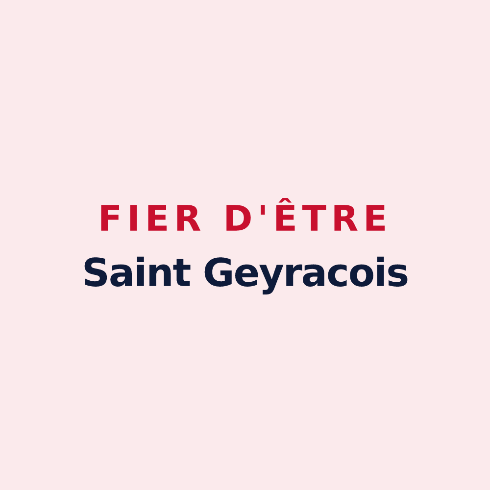 Magnet « Fier d'être Saint Geyracois » — design pour Saint-Geyrac