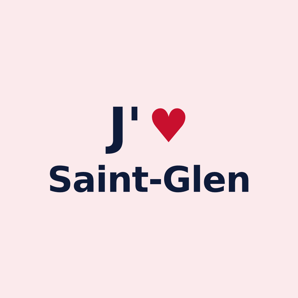 Magnet personnalisé Saint-Glen — design J'aime Saint-Glen