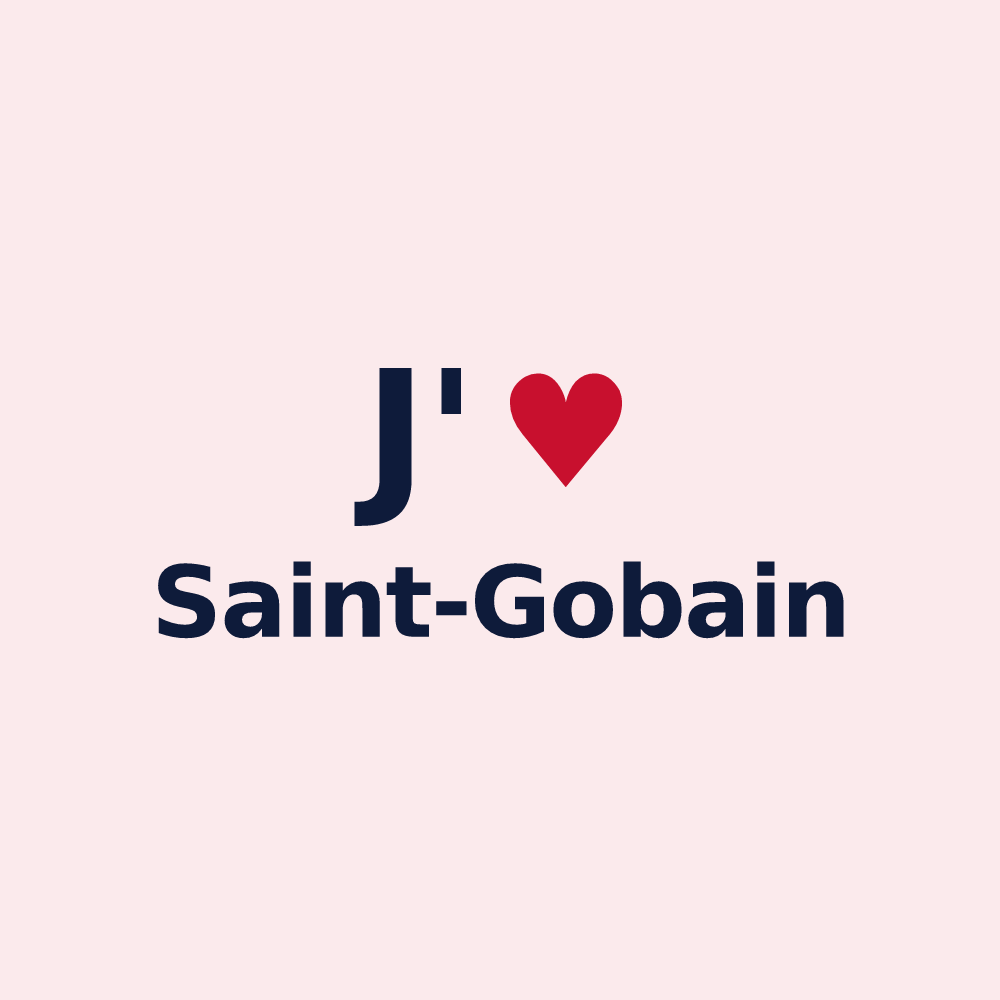 Magnet personnalisé Saint-Gobain — design J'aime Saint-Gobain