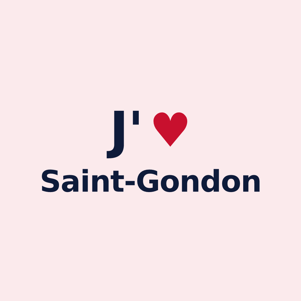 Magnet personnalisé Saint-Gondon — design J'aime Saint-Gondon
