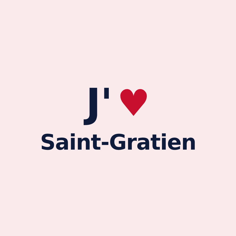 Magnet personnalisé Saint-Gratien — design J'aime Saint-Gratien