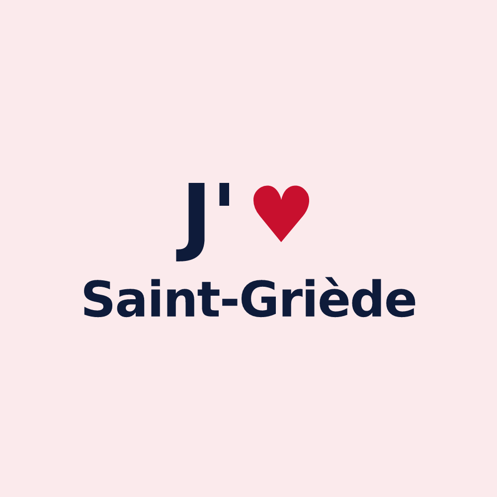 Magnet personnalisé Saint-Griède — design J'aime Saint-Griède