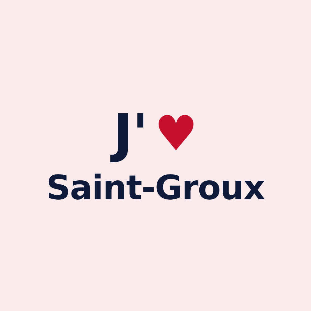 Magnet personnalisé Saint-Groux — design J'aime Saint-Groux