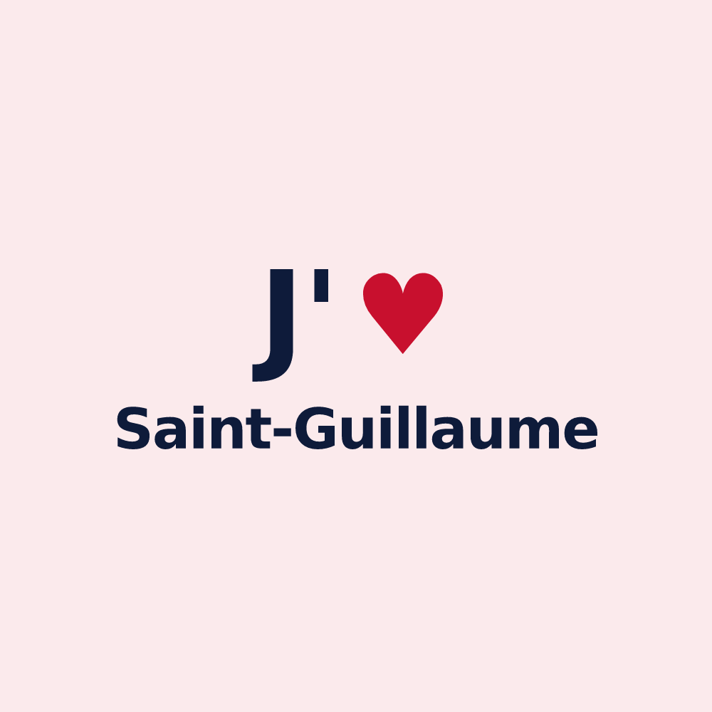 Magnet personnalisé Saint-Guillaume — design J'aime Saint-Guillaume