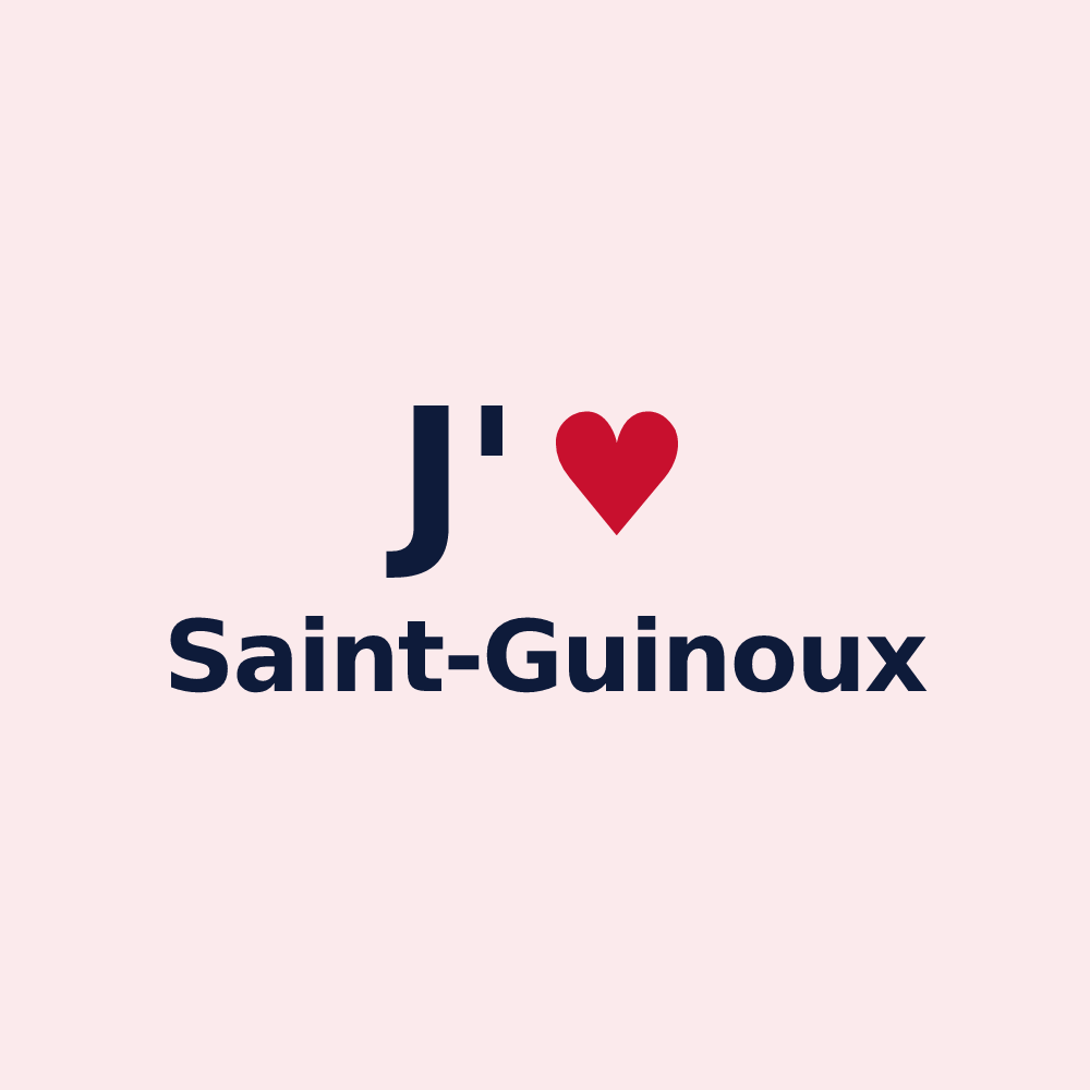 Magnet personnalisé Saint-Guinoux — design J'aime Saint-Guinoux
