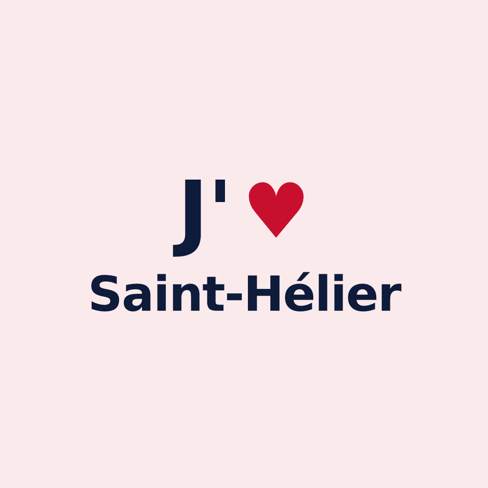 Magnet personnalisé Saint-Hélier — design J'aime Saint-Hélier