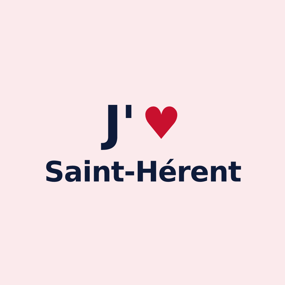 Magnet personnalisé Saint-Hérent — design J'aime Saint-Hérent