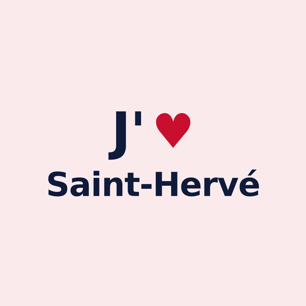 Magnet personnalisé Saint-Hervé — design J'aime Saint-Hervé