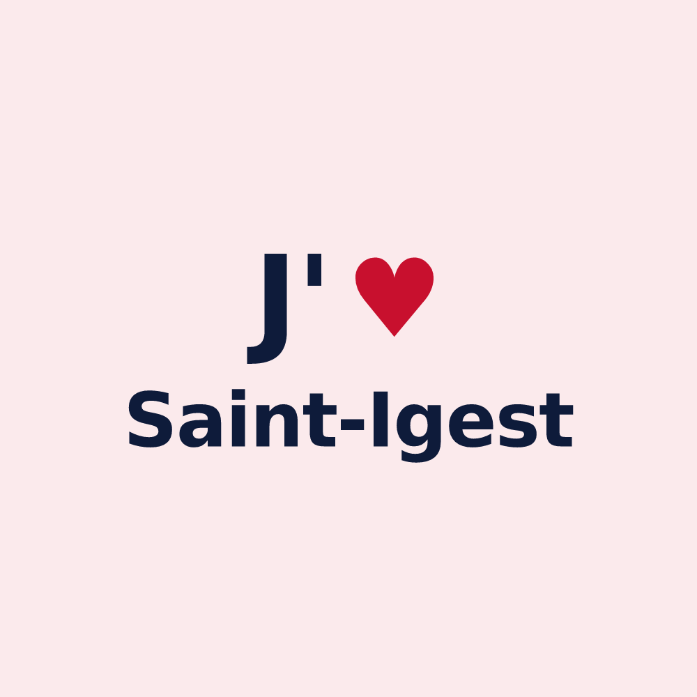 Magnet personnalisé Saint-Igest — design J'aime Saint-Igest