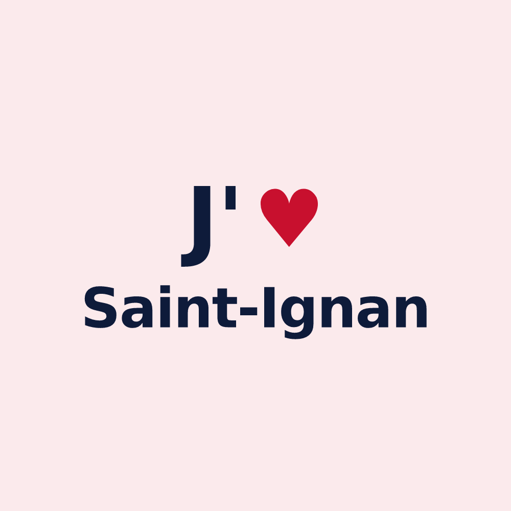 Magnet personnalisé Saint-Ignan — design J'aime Saint-Ignan