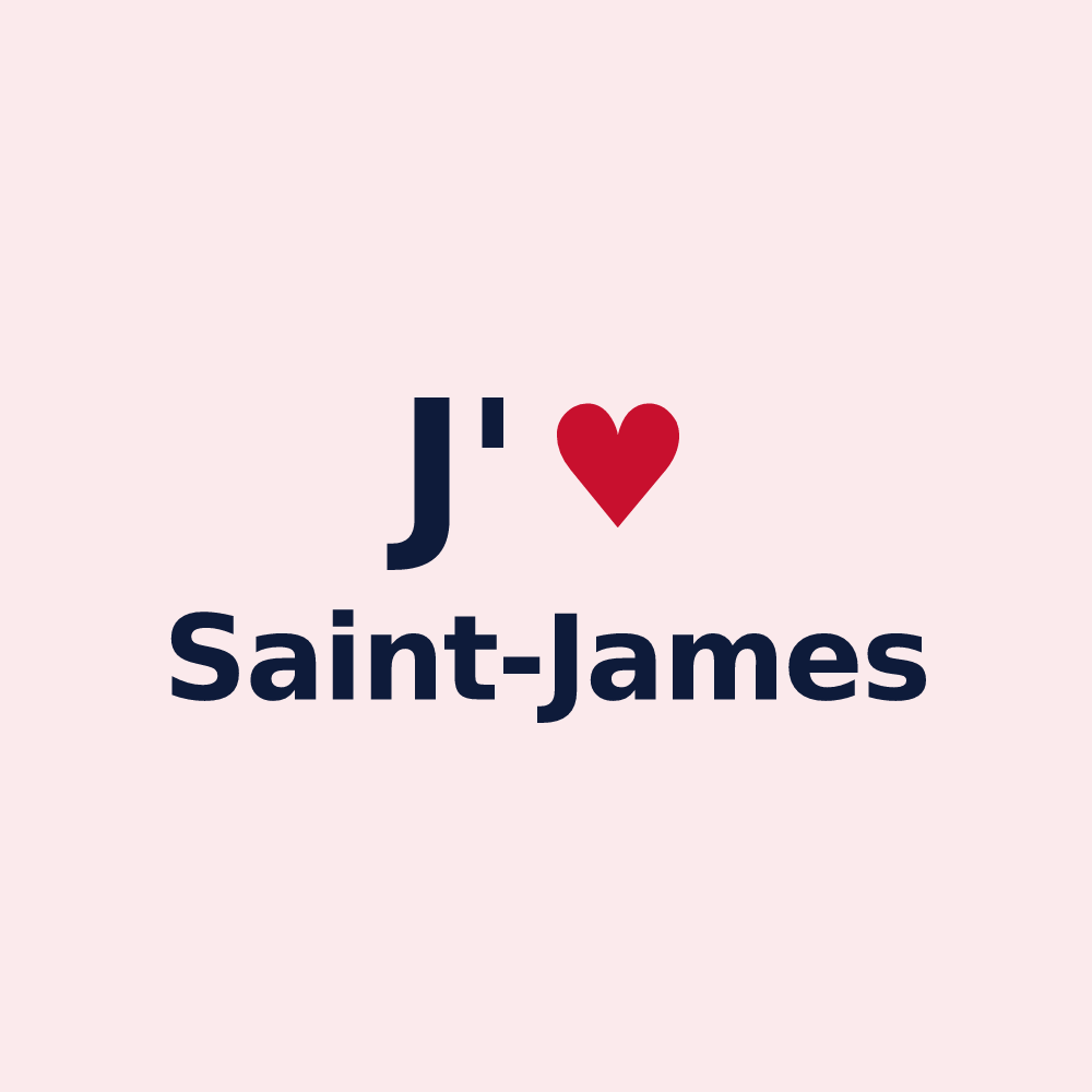 Magnet personnalisé Saint-James — design J'aime Saint-James