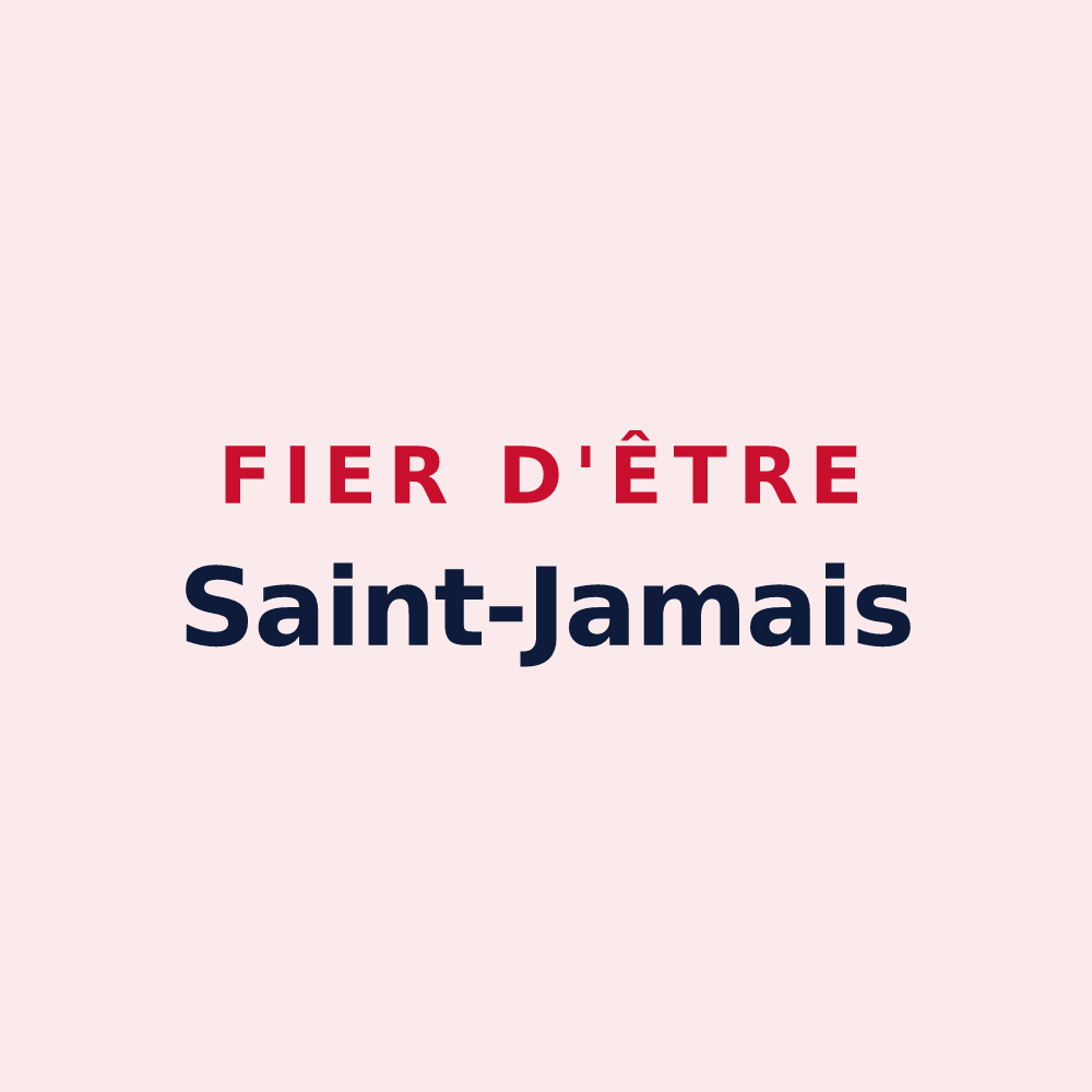 Magnet « Fier d'être Saint-Jamais » — design pour Saint-James
