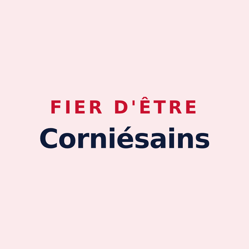 Magnet « Fier d'être Corniésains » — design pour Saint-Jean-de-Cornies