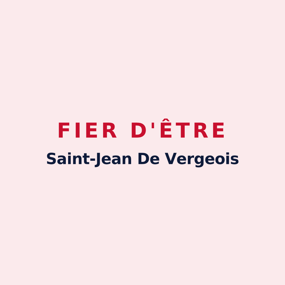 Magnet « Fier d'être Saint-Jean De Vergeois » — design pour Saint-Jean-de-Verges