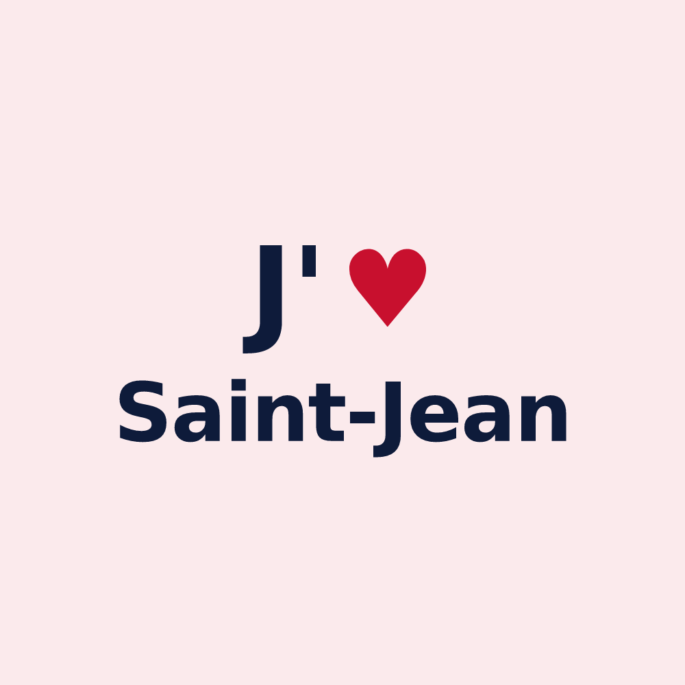 Magnet personnalisé Saint-Jean — design J'aime Saint-Jean