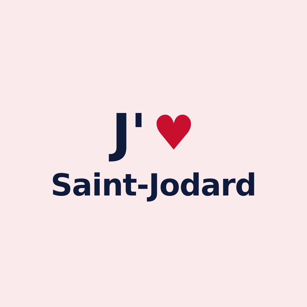 Magnet personnalisé Saint-Jodard — design J'aime Saint-Jodard